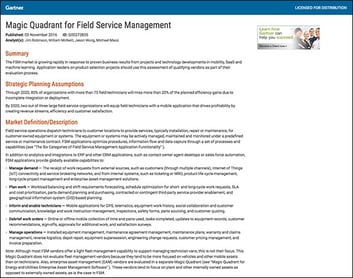 Gartner Field Service Management